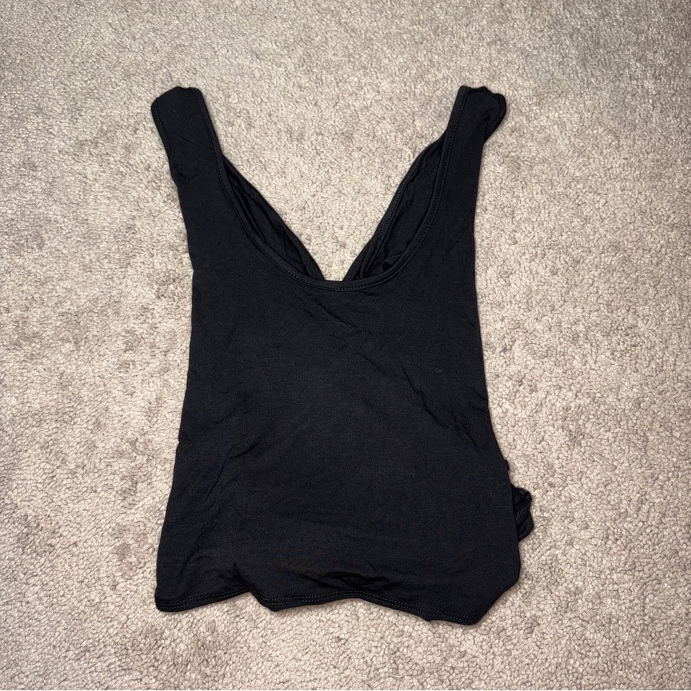 Women’s SHEIN Black Cross Tie/Open back Crop Tank Size: M
